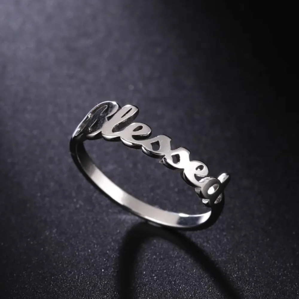 NEW Silver 'Blessed' Ring Fast Shipping 📦